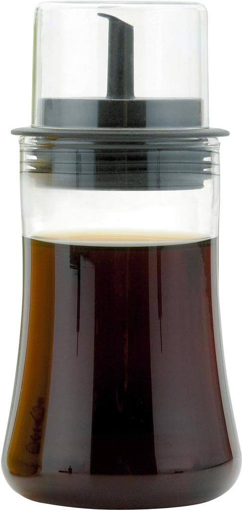 Iwaki AGC Technoglass Glass Soy Sauce with Lid Heat-Resistant Drip-Resistant Dispenser, 120ml, Leak-Resistant
