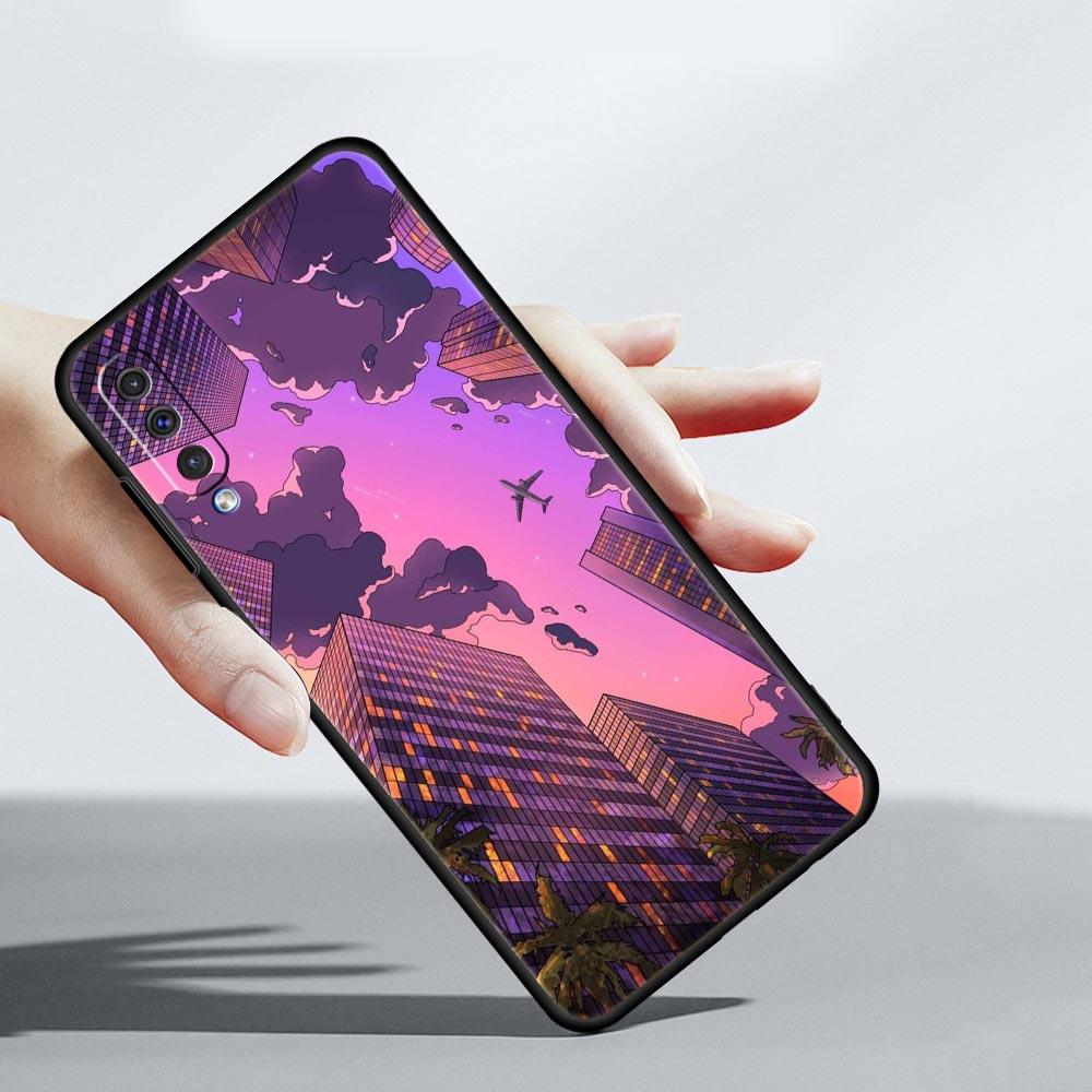 INS Korean Sunset Scenery Case For Samsung A12 A14 A32 A50 A70 A20E A20S A10 A10S A22 A30 A40 A34 A54 A42 A52 5G A02S A04s Cover