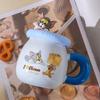 Cute Tom and Jerry 450ml Lid Mug 1p Housewarming