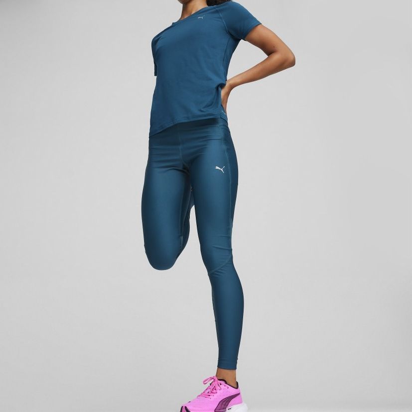 Puma Run Ultrafrom High Waist Tight Women Bottoms Ocean-Blue 524966-21