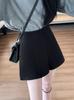 Plus Size High Waist Woolen A-Line Shorts for Women - Slimming Wide Leg & Bootcut Style for Autumn/Winter