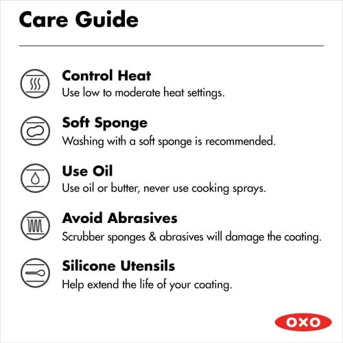 OXO Agility 10-inch Nonstick Frying Pan, Ceramic, PAS-Free, Non-Toxic, Induction Compatible, Suitable for All Countertops, Dishwasher Safe, Oven Safe,