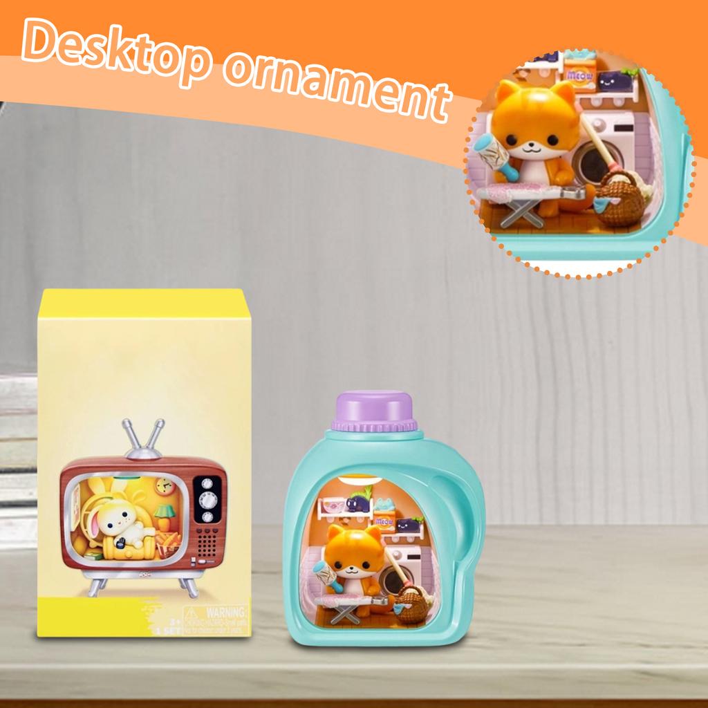 Miniature Animal Bottle Collectible Figure Cute Decorative Model
