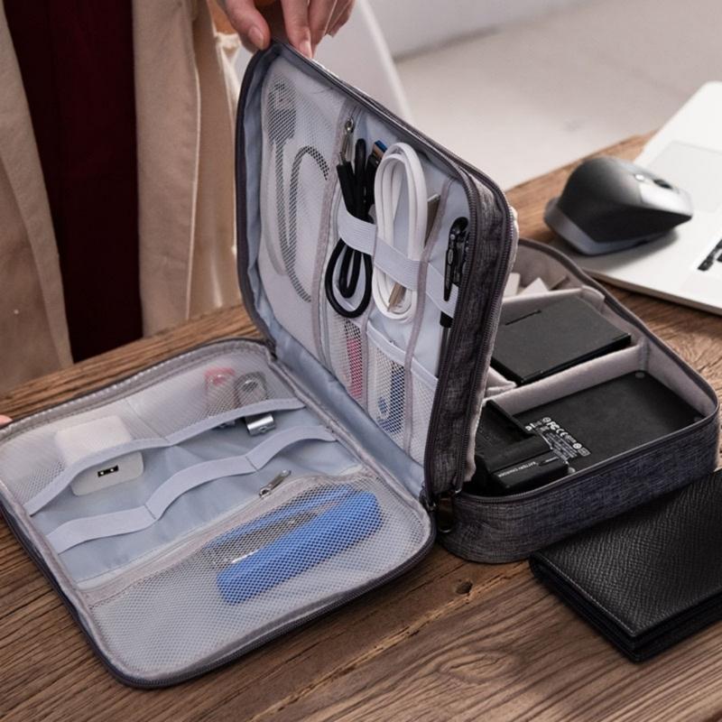 Portable Multifunction Travel Pouch Storage Organizers Case for Earphones USB Drive Mobile Phone Charger Data Cable