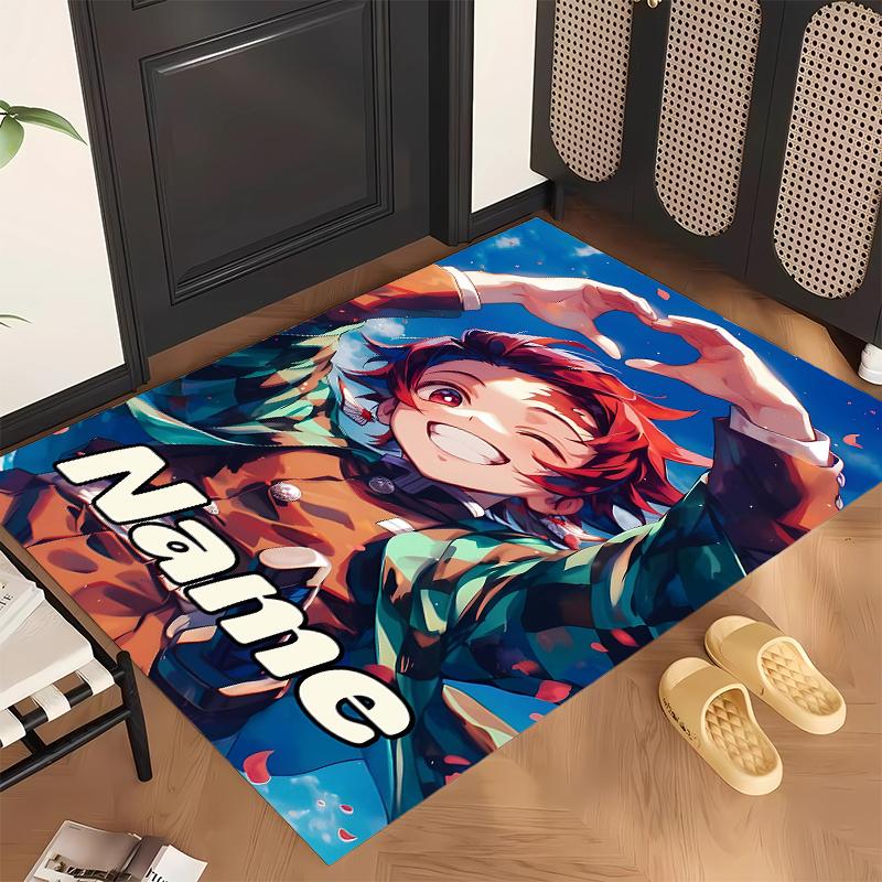 Tanjiro (5) Personalisierter Name Büro Teppich Stilvolle Dekoration für Wohnzimmer Schlafzimmer Küche