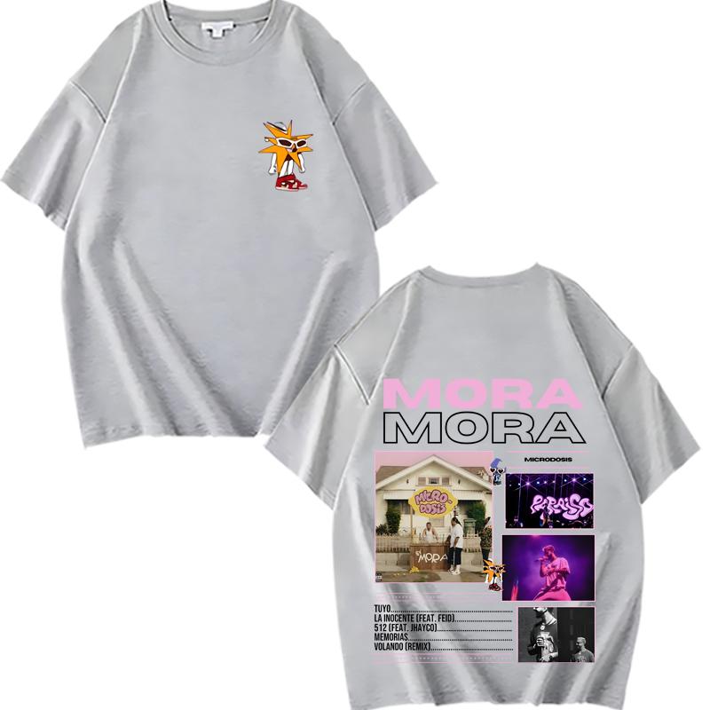 Rapper MORA MICRODOSIS Tour Album  Graphic T Shirt men women Oversized 100% Cotton Summer top Unisex plus sizetops