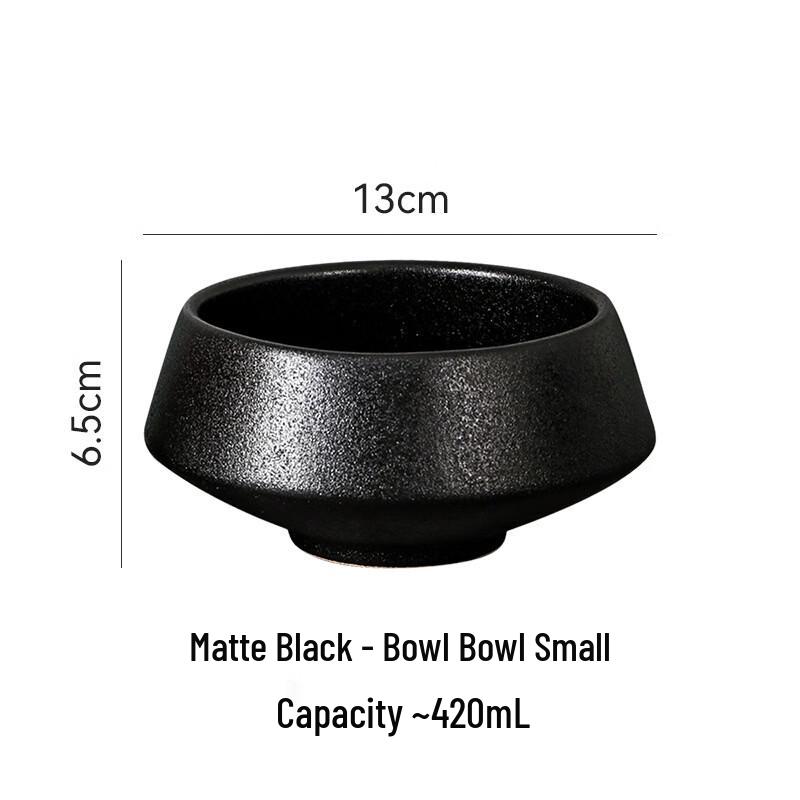 

Frosted Black Enamel Serving Bowl Set