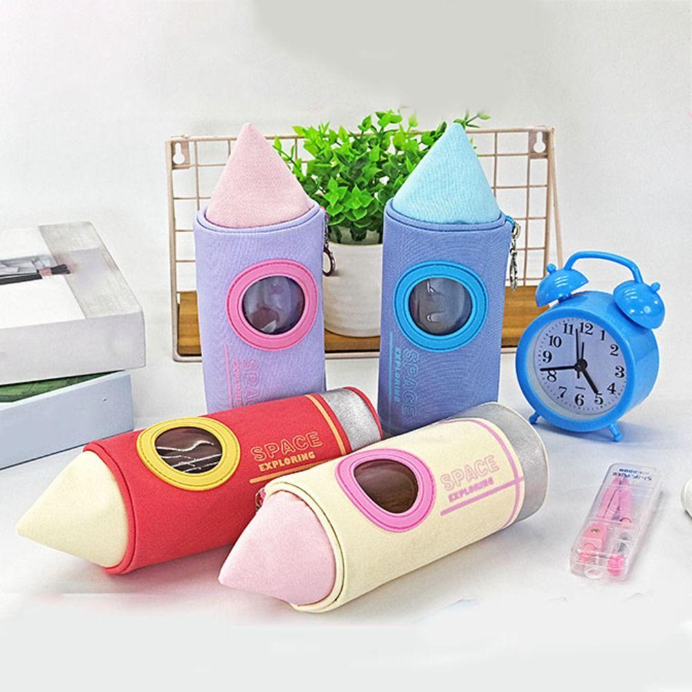 3D Cartoon Pencil Case Cute Pencil Shape Pencil Cases Portable Lovely Pen Bag School