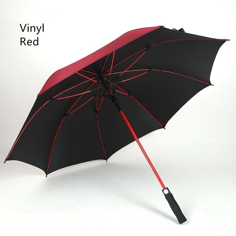 Men's Business Super Large Straight Pole Double People Golf Umbrella Long Handle Red Bone Businees Gift Advertising Umbrella