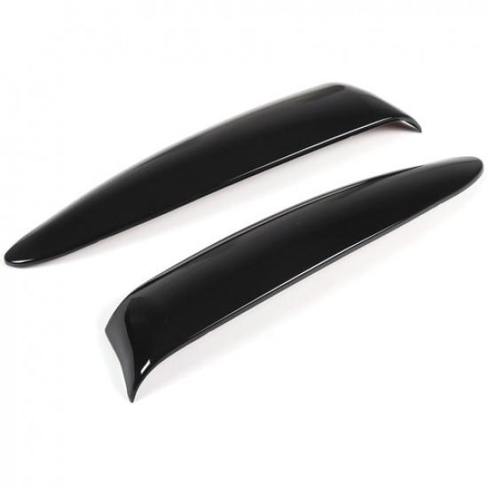 Glossy Black ABS Front Bumper Upper Grill Moulding Strip Trim For Fiat 500 16-24