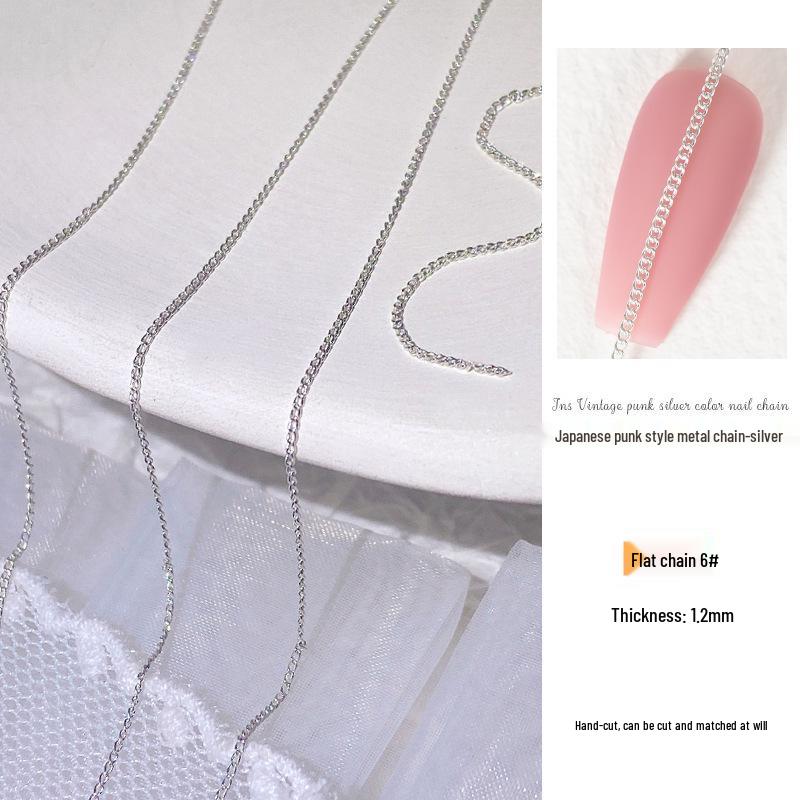 

1-метровая золотая и серебряная стальная шариковая цепочка для украшений для нейл-арта