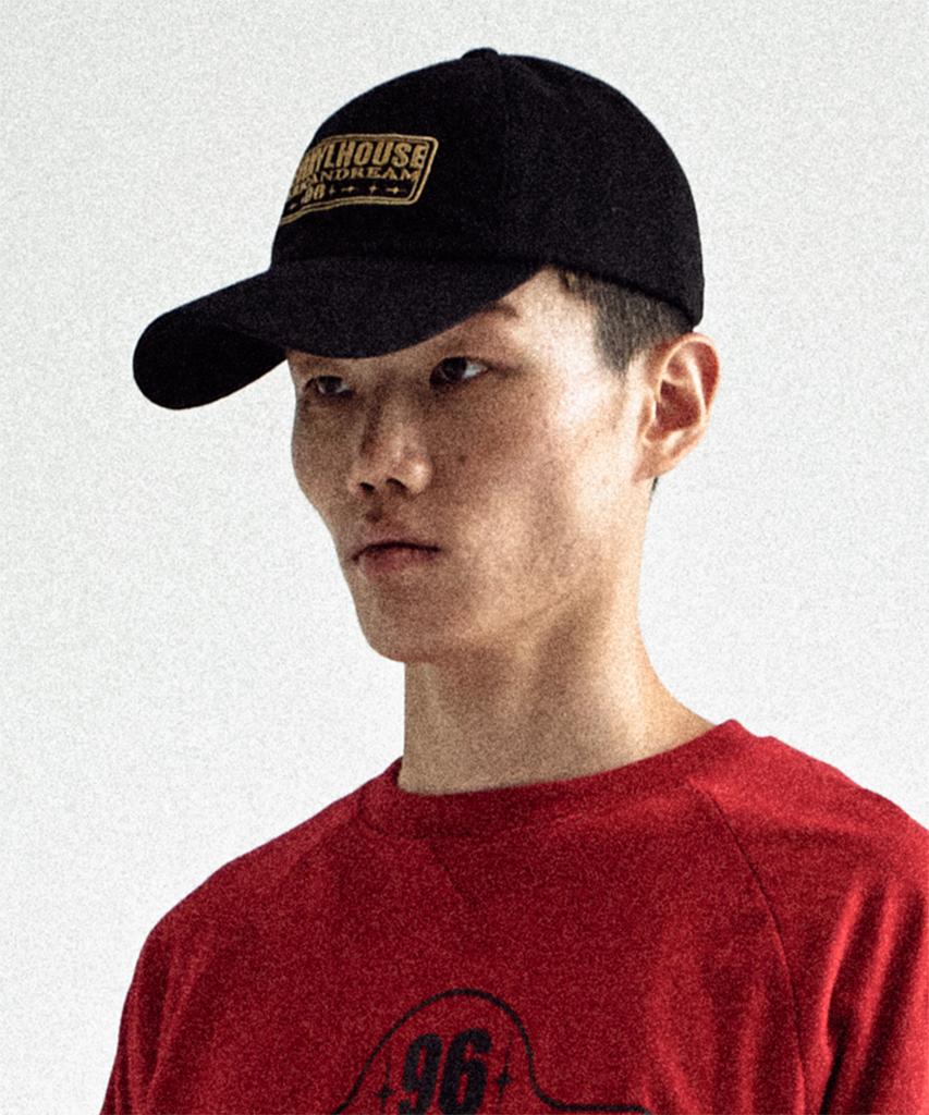 THEVINYLHOUSE Square Patch Ball Cap Black