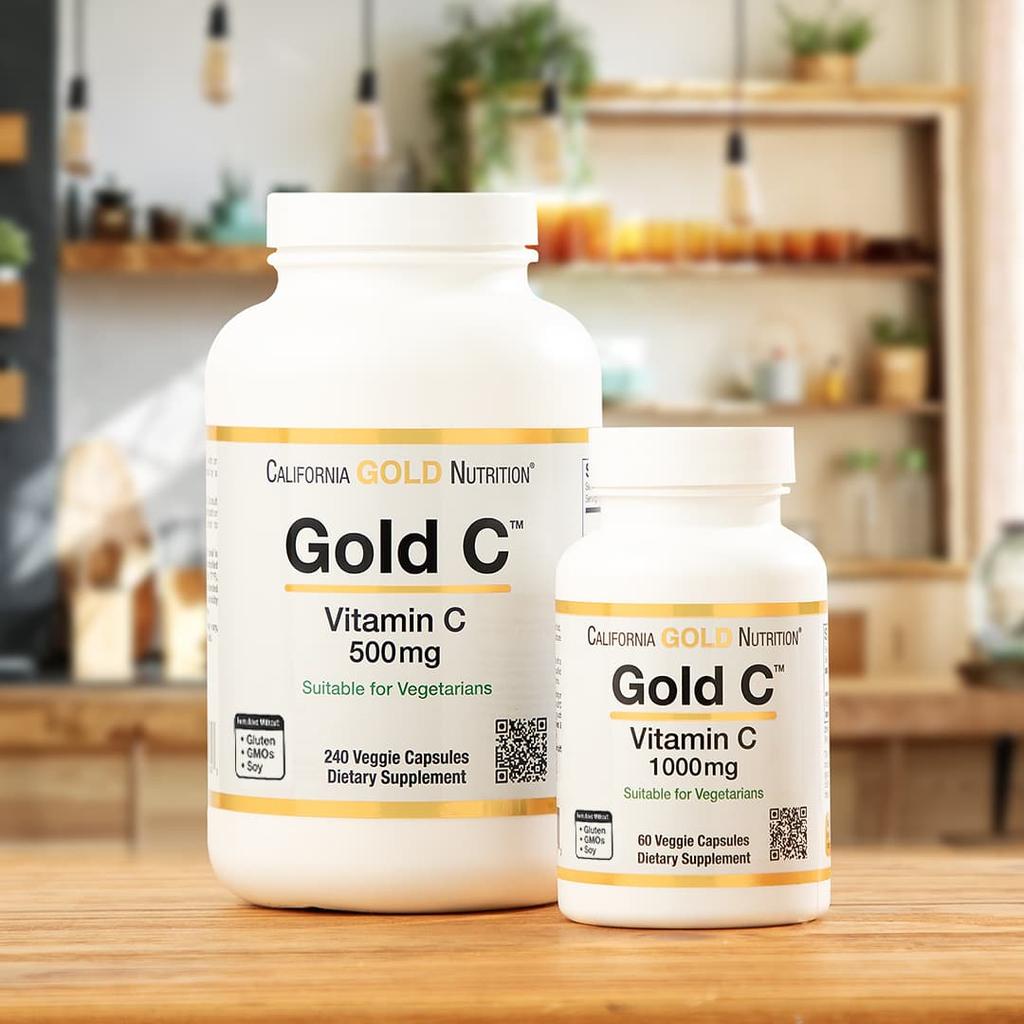 California Gold Nutrition, Gold C, USP Grade Vitamin C, 1,000 mg, 60 Veggie Capsules