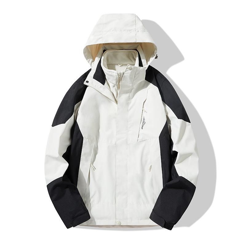 Jacket Three-in-one Hole Silver Fox Velvet Liner Underarm Breathable Holes Outdoor Mountaineering Clothing Men's Windproof Jacket Jacket Women