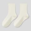 5 Pairs of Female Spring and Autumn Style Pure Cotton Antibacterial Boneless Tube Pile Socks