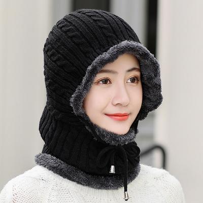 Winter Cold Weather Gear: Neck Warmer, Muffler, Fur Hat, Knit Hooded Neck Warmer