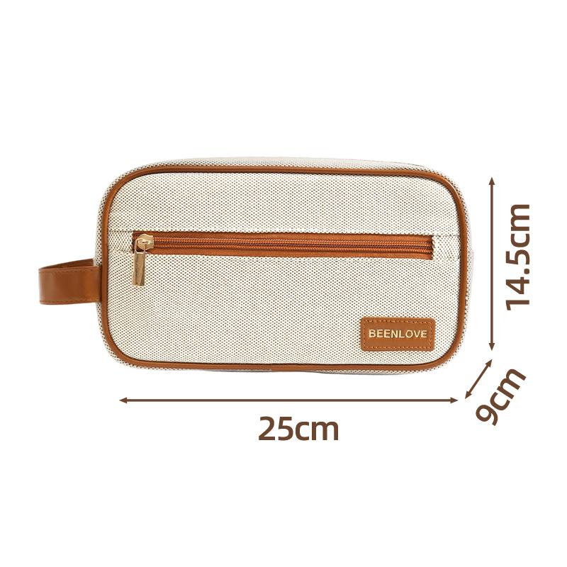 

Outdoor Business Trip Makeup Bag Portable Travel Simple Toiletry Bag for Men Large Capacity Cosmetic Organizer Bag Wash Pouch коричневый