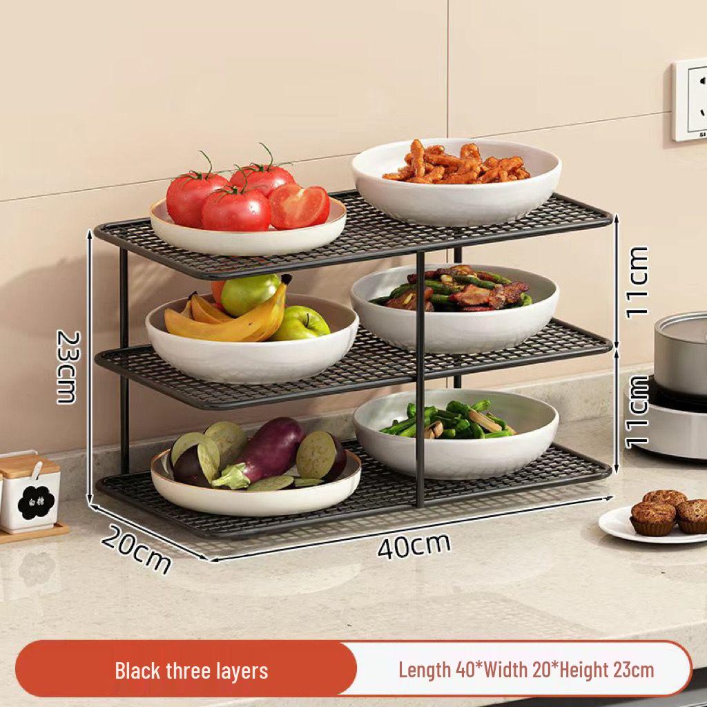 Multi-Layer Hot Pot Prep Dish Holder & Storage Rack