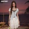 Ballet Girl Faux Two-piece Lace Patchwork Floral T-Shirt