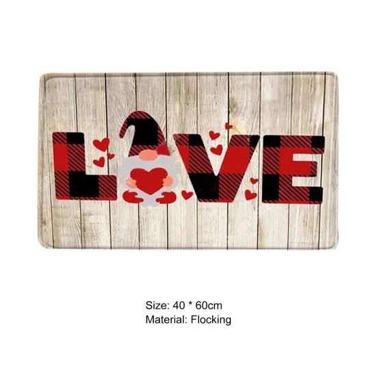 Chic Floor Mat Smooth Multifunctional Gnome Surface Cartoon Flocking Decorative Door Rug for Bathroom