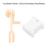 uxcell 240pcs Embroidery Thread Bobbins and Bobbin Winders, Plastic Cross Stitch Thread Organizer Holder Cards for Crafts, DIY, and Sewing, White