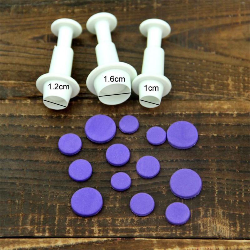 Fondant Cookie Cake Cutter Ejector Stamp Plunger Cutters Embossed Mold Moulds DIY Kitchen Baking