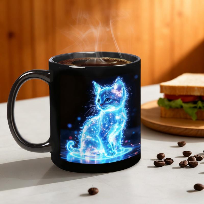 Luxury and Sophisticated Design, Cute Cat-themed Ceramic Mug Coffee Mug Milk Cup Coffee Cup Water Cup Mugs Coffee Cups Cup