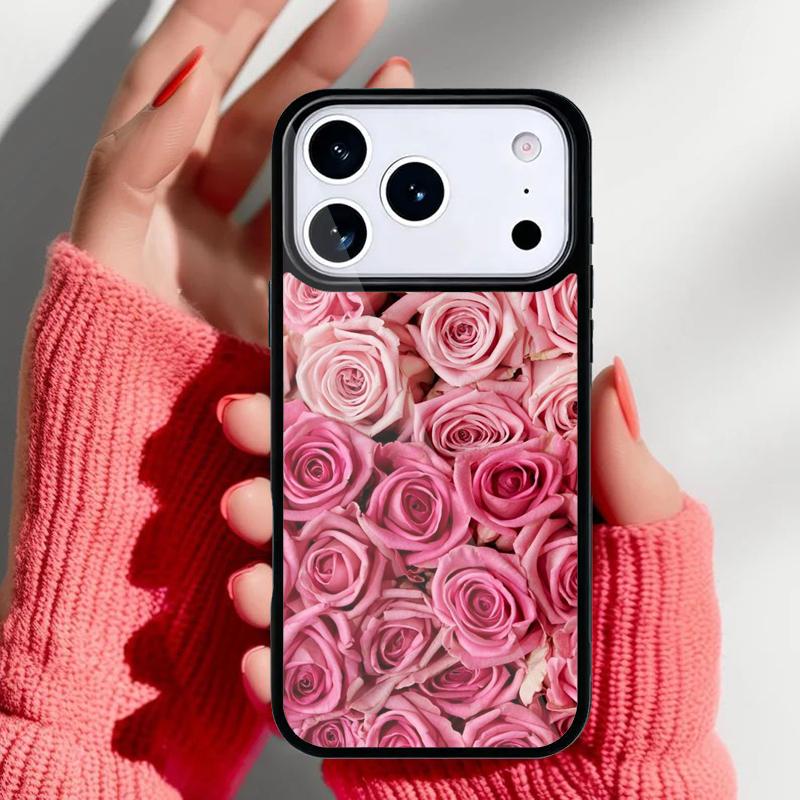 Bright Red Roses Flowers Phone Case for iPhone 17 16 15 14 13 Pro Max Back Cover for 12 11 Pro Coque