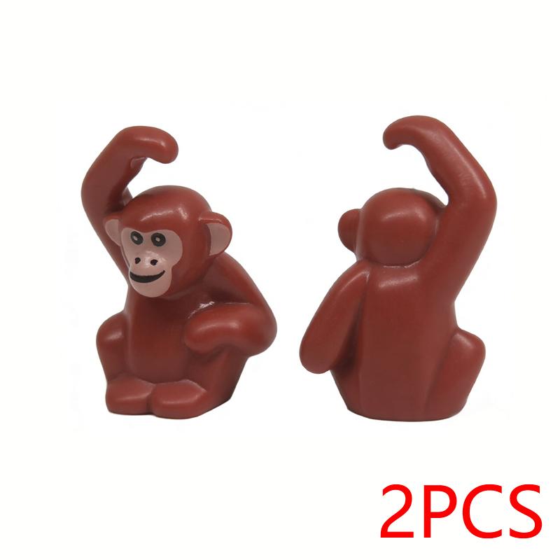 MOC Zwierzęta Zoo Klocki Słonie Tygrysy Słonie Małpy Łosie Niedźwiedzie Owce Wielbłąd Koń Krokodyl Lampart Mini Klocki DIY T11