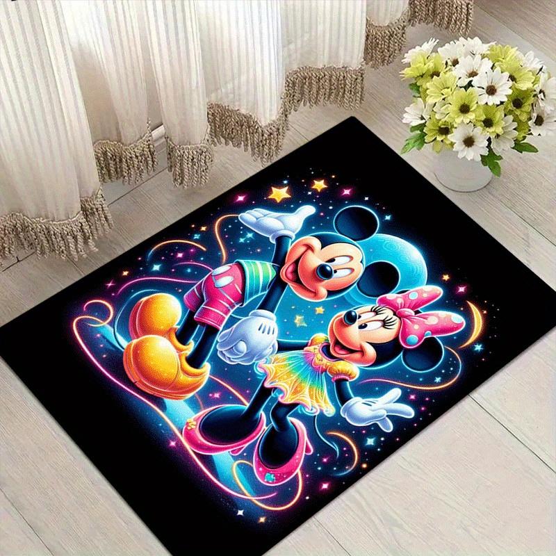 

1pc Mickey Pattern Area Rug Soft Flannel Floor Mat for Living Room,Office,Bedroom and Carpet 60cm by 90cm