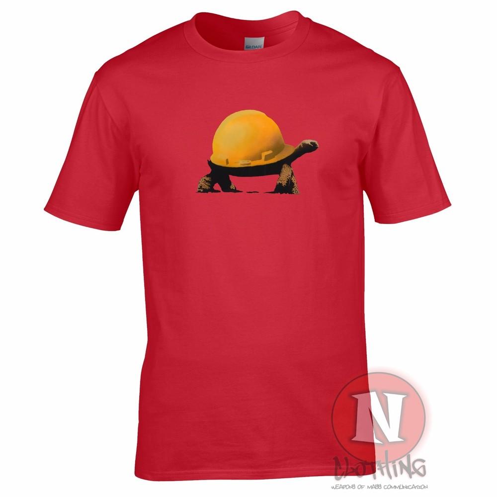 Banksy Tortoise Street Art Graffiti TShirt Urban Builders Construction Worker S