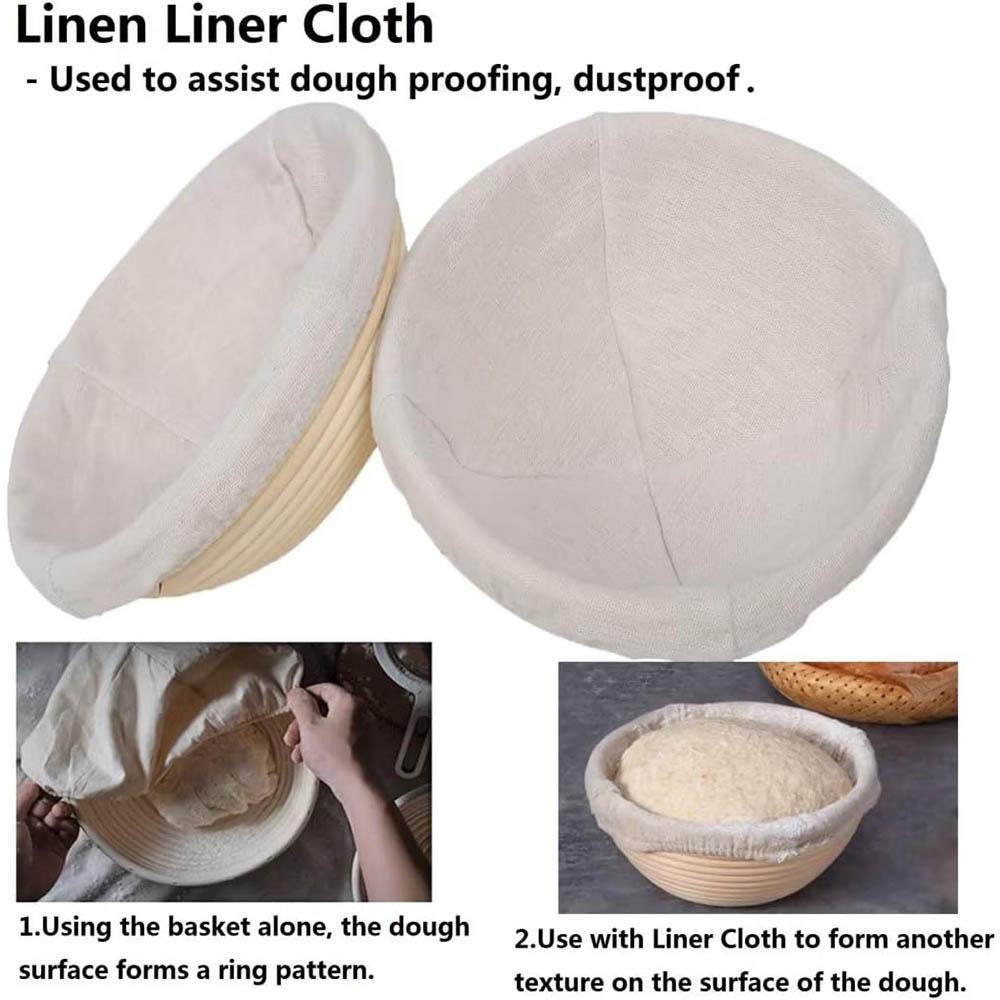 UPORS Rattan Bread Proofing Basket Natural Oval Rattan Wicker Dough Fermentation Sourdough Banneton Bread Basket