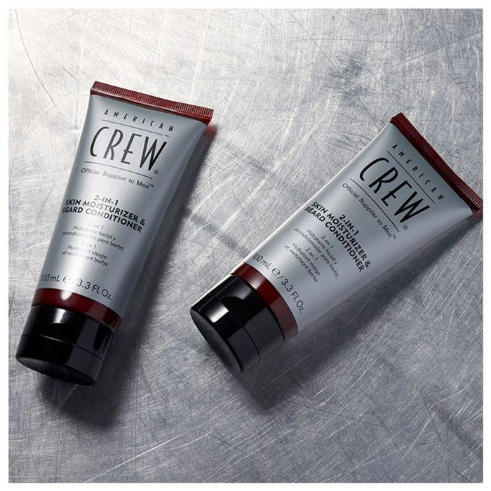 Hydratant Visage Revitalisant Barbe 2 en 1 - AMERICAN CREW - 100ml - Douceur et Hydratation - Non Comédogène