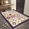 French Retro Printed Doormat Entryway Mat Diatomaceous Earth Bathroom Non-Slip Mat Absorbent Foot Mat