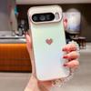 KEYSION Gradient Colorful Phone Case for Google Pixel 10 Pro XL 9 Pro 9A 8A Soft TPU Shockproof Back Cover With Crystal Bracelet