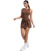 Women Backless Unitard Dance Dress Quick Dry Stretchy Sport Skirt Stage Performance Workout