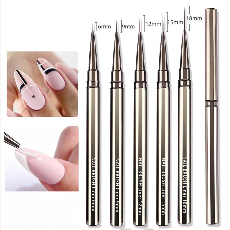 3PCS Nail Art Liner Brushes Hand Painted Brush Acrylic UV Gel Colours Paints Builder Drawing Pen DIY Manicure Design Accessories