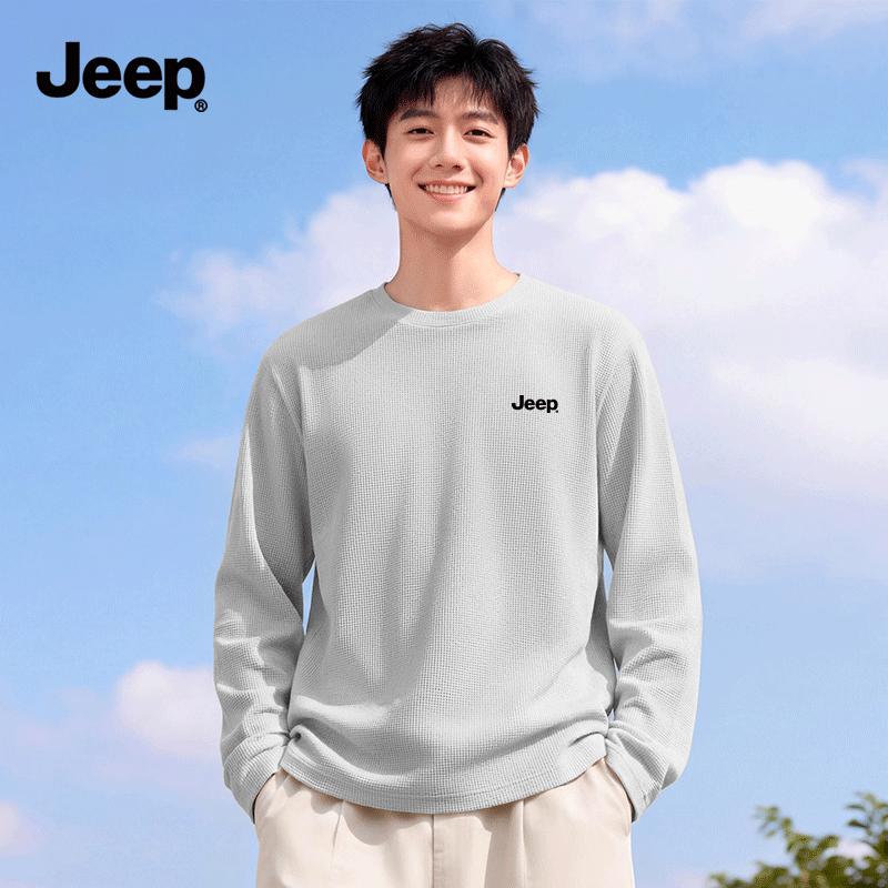 JEEP Men s Waffle Knit Long Sleeve T-Shirt 4XL
