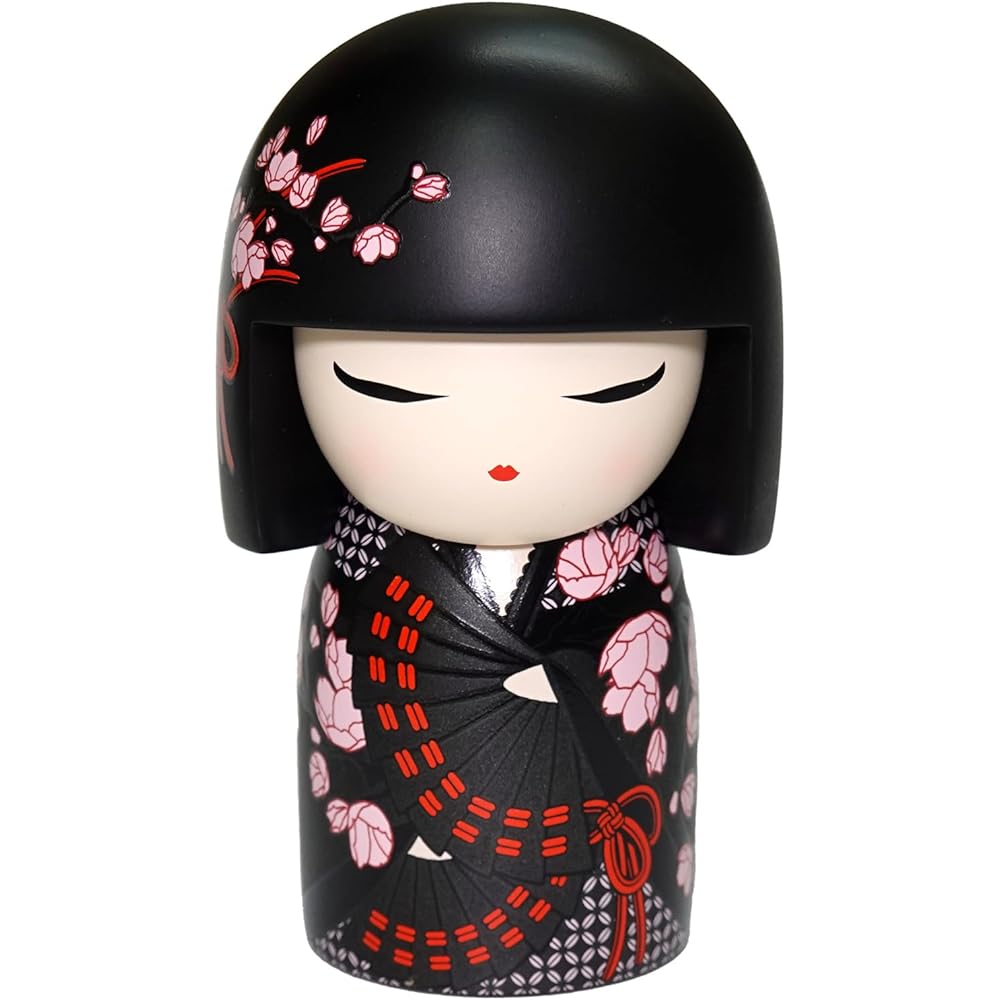 Kimmidoll Michiko L Kokeshi Doll 11cm Traditional Design Collectible Figurine