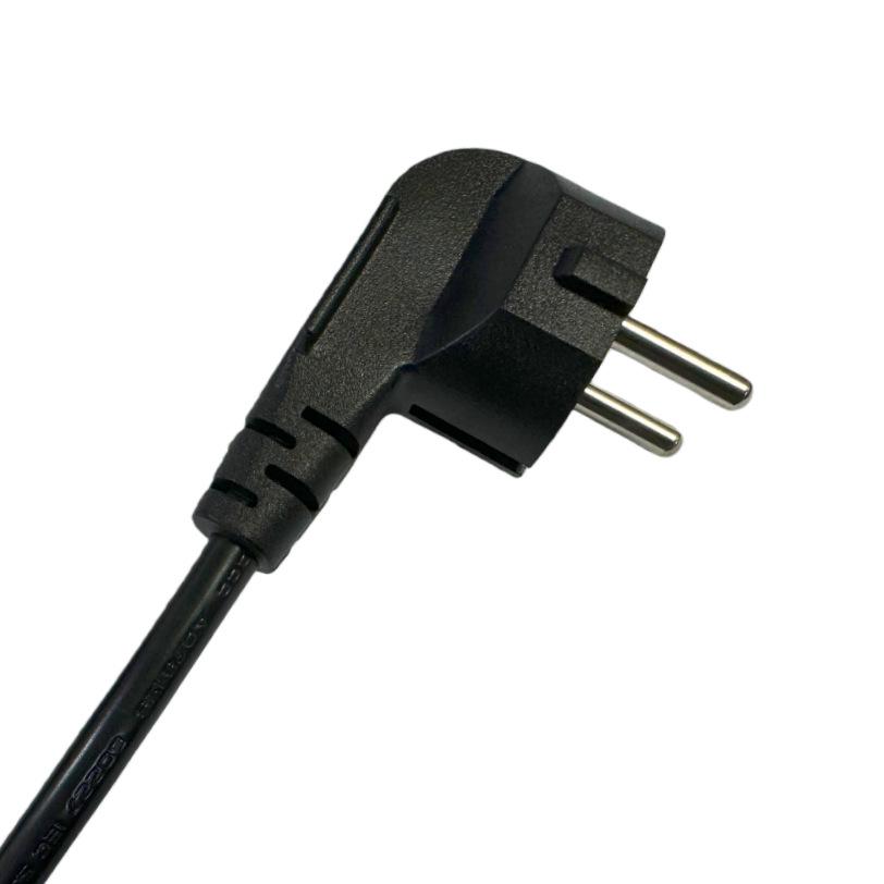 French Power Cord 500mm H05VV-F 3x0.75 Cloverleaf, European Standard