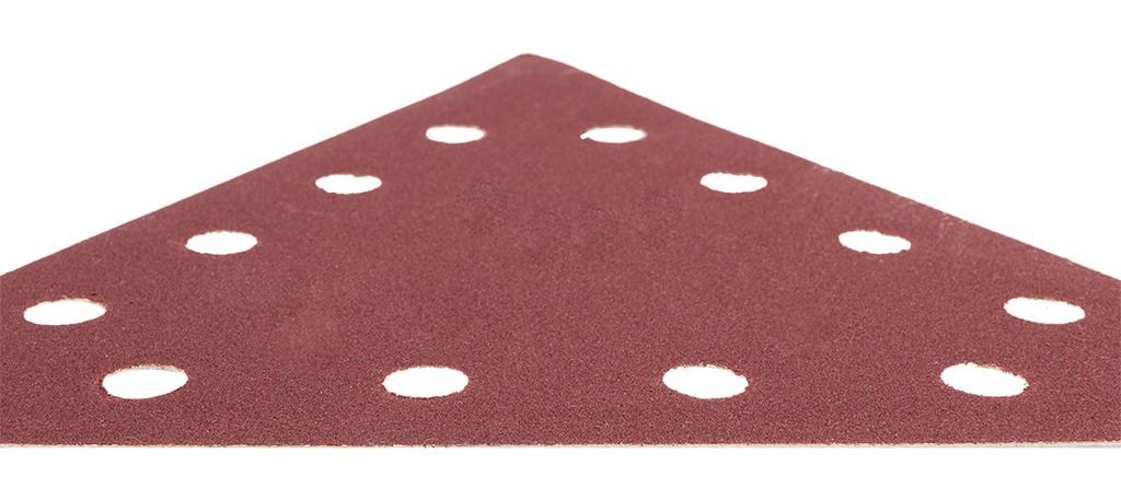 Velcro sandpaper K120, triangular with 12 holes, 5 pcs for sander 59G264