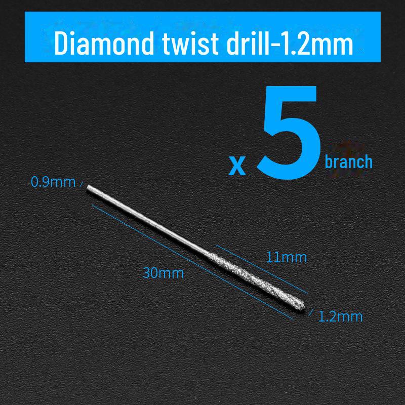 Diamond Twist Drill Bit for Jade, Beeswax, Crystal, and Glass. Electric Grinder Included.