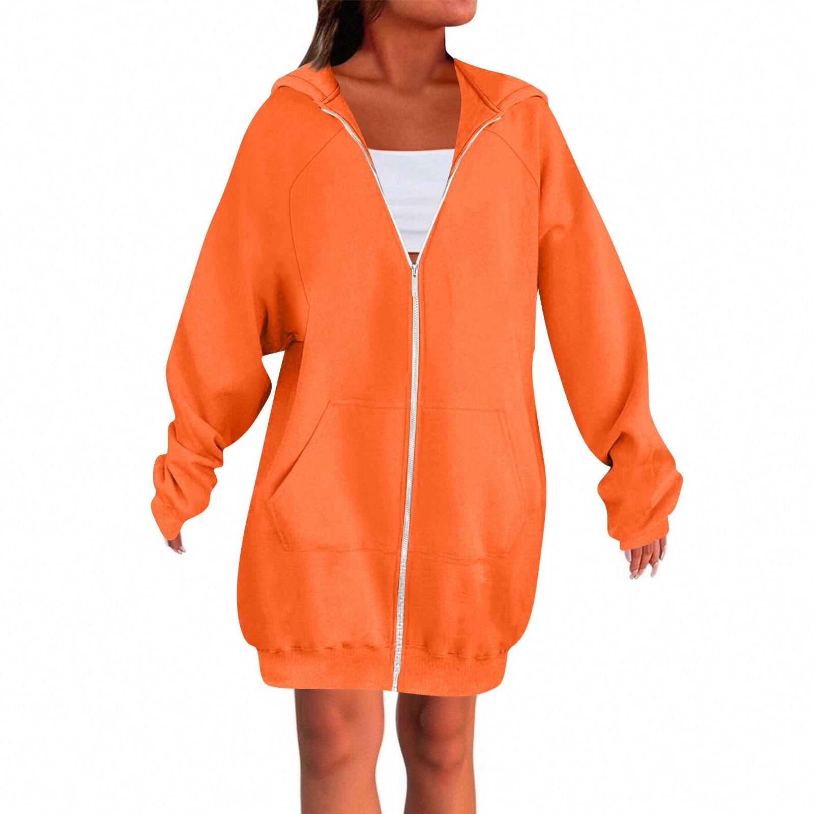 

Women s Solid Color Zippered Sweatshirt Top Daily Casual Raglan Long Jacket (Without Hood Drawstring) XL