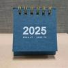 2025-2025 Simple Solid Color Mini Desktop Paper Calendar Dual Daily Scheduler Table Planner Yearly Agenda Organizer