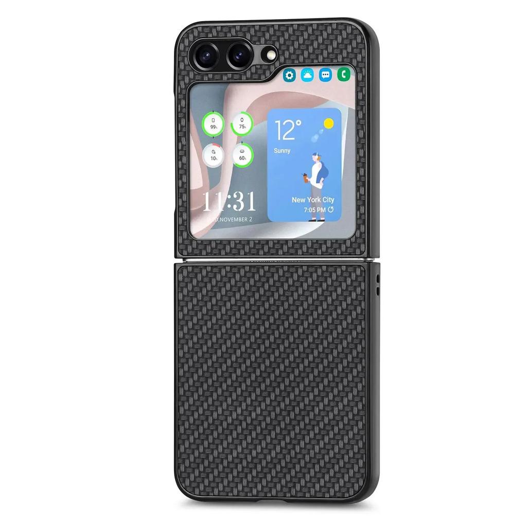 Flip Case for Samsung Galaxy Z Flip 6 5 4 3 2 Flip6 Flip5 Flip4 Flip3 Flip2 5G Ultra Slim Durable Hard PC Shell PU Leather Cover