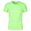 Camiseta Masculina de Verão de Malha de Secagem Rápida - Manga Curta, Gola Redonda, Top Fashion de Cor Sólida