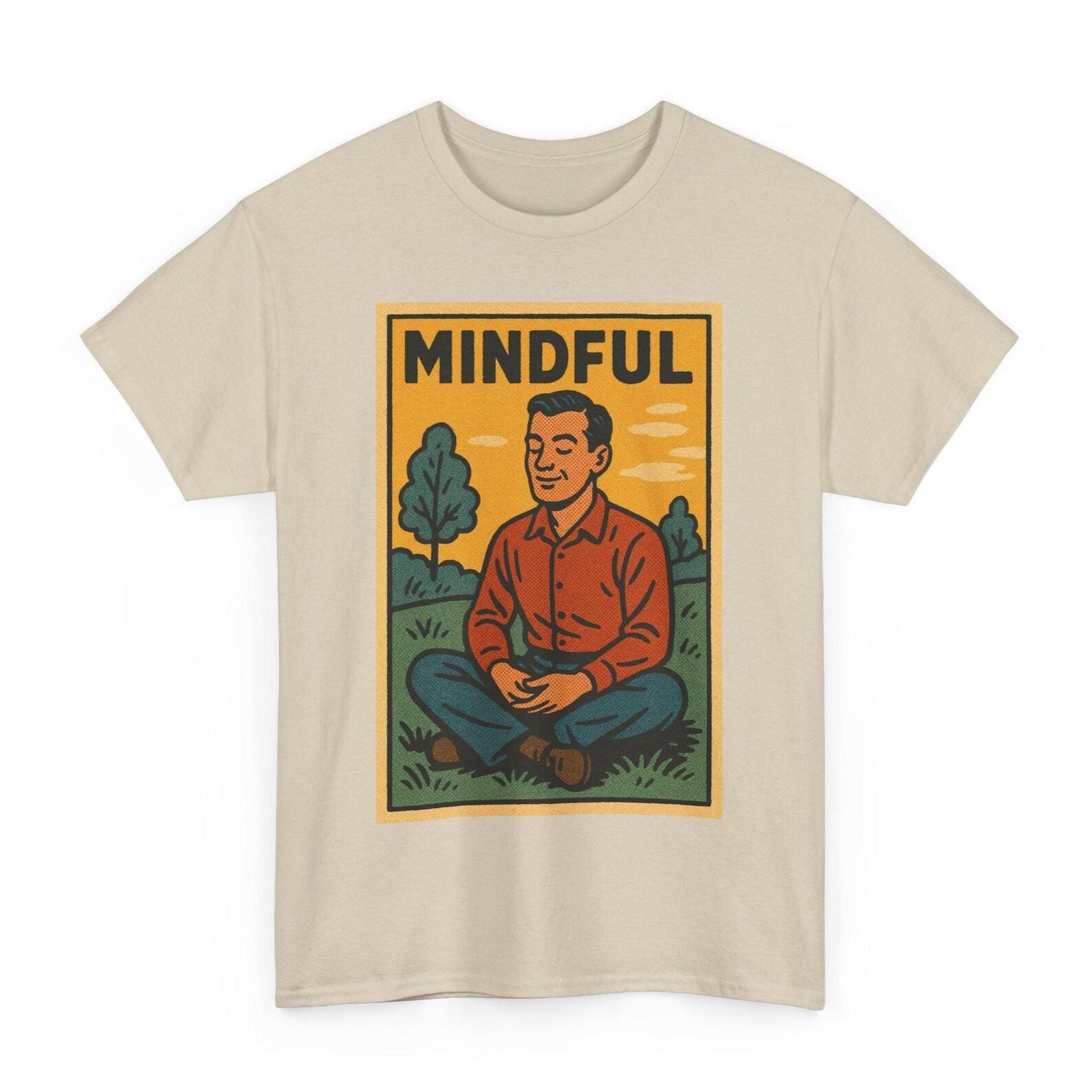 Mindful T-Shirt: Unisex Retro Comic Style Wellness Tee 4XL