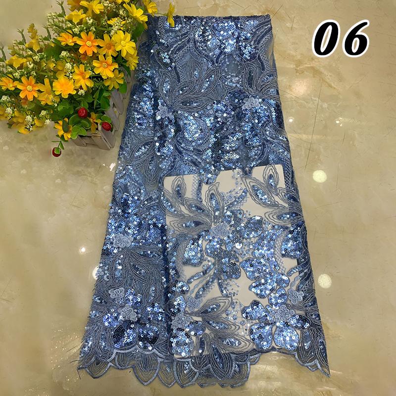 1 Yard Luxury Bead Sequins Lace Fabric For Diy Sewing Wedding Party Bridal Evening Dress DIY Sew French Tulle Fabric Material