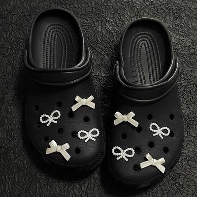 8PCS Fashion Shoe Charms Set Accessories Hole Shoe Buckle Cute Flower Bow DIY Shoes Decorations for Bogg Bag Girls Gift