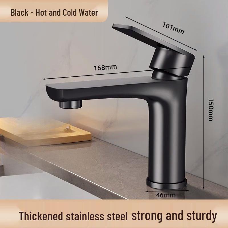 Black Stainless Steel Kitchen Mixer Faucet